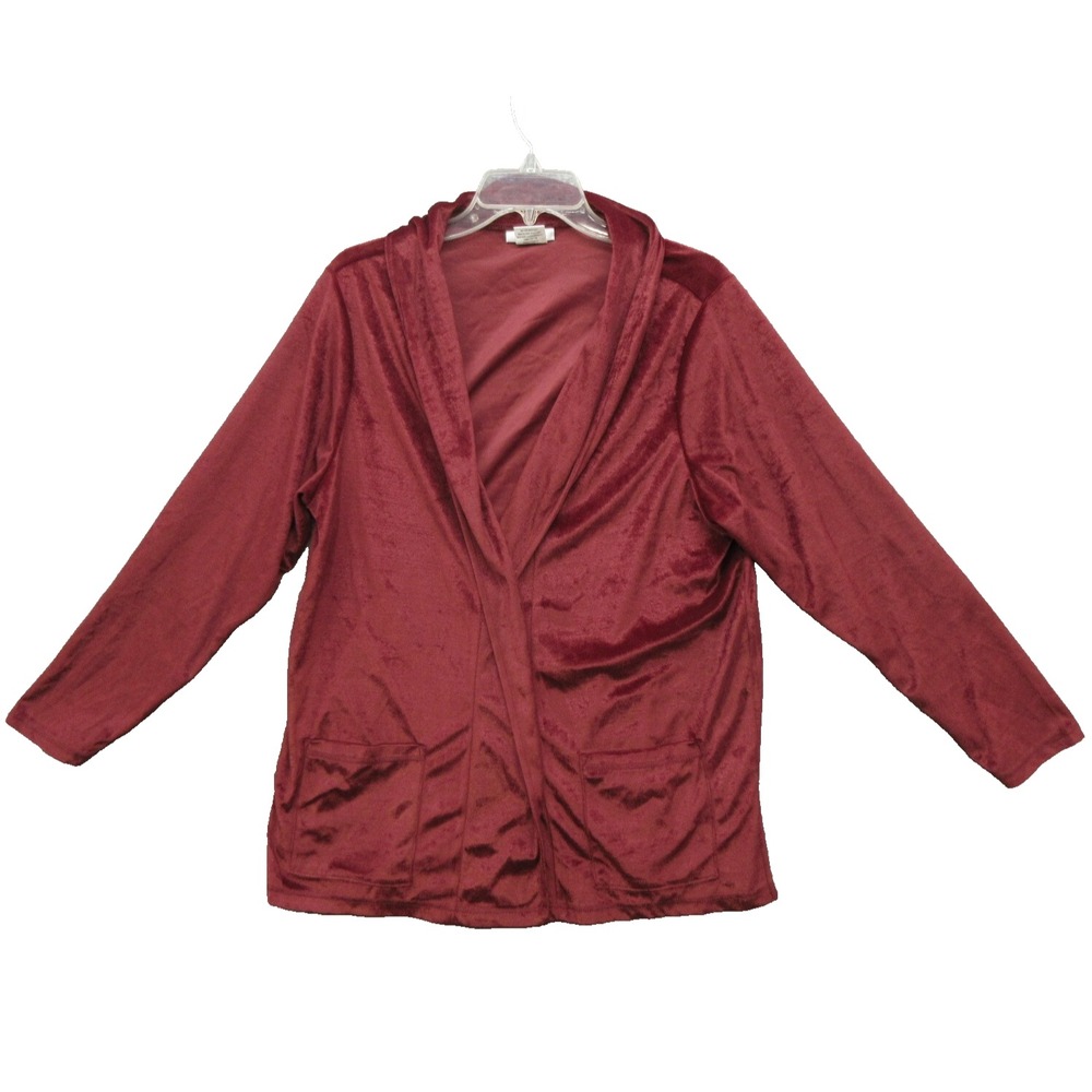 CW Classics Womens Jacket Large Long Sleeve Pocket Velvet
